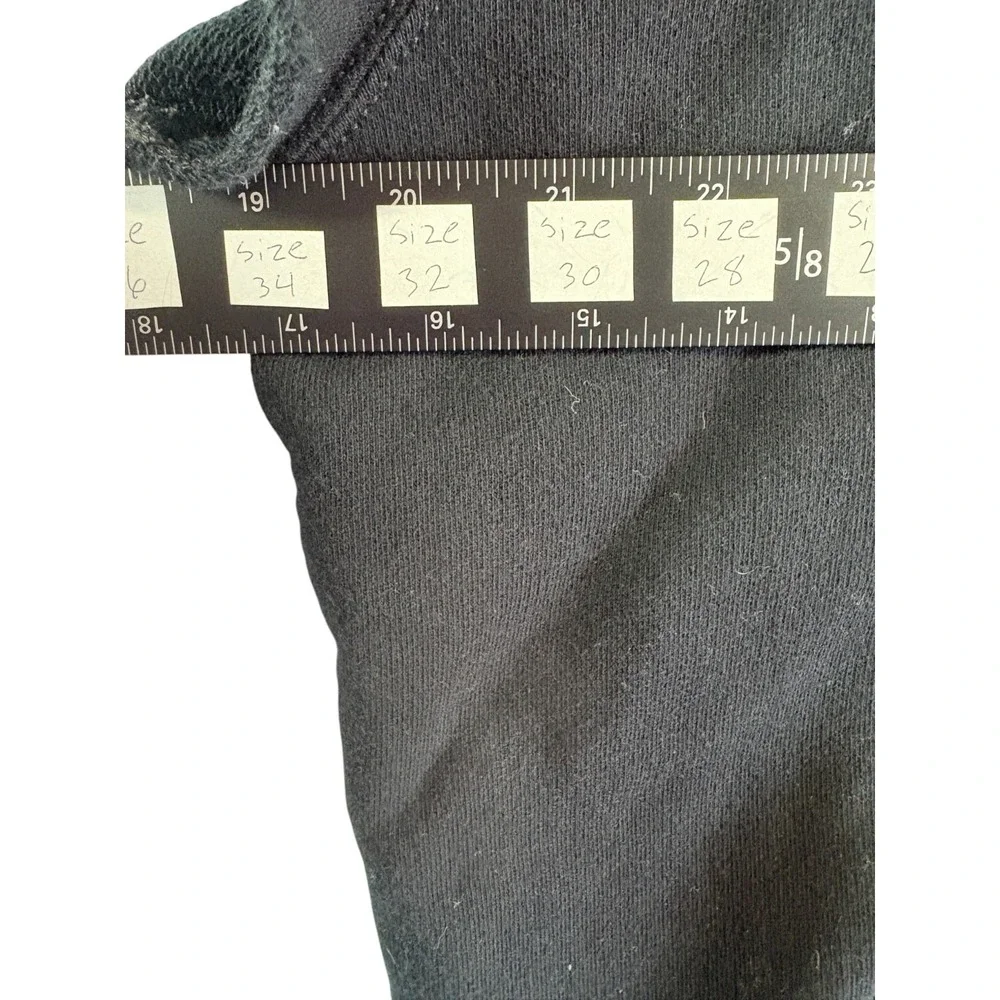 True Religion Lace Up Hoodie Mens Small Black Logo Kangaroo Pockets Sleeveless
